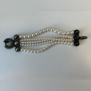 Lanvin Multi-Strand Glass Pearl Bracelet. Excellent Condition.